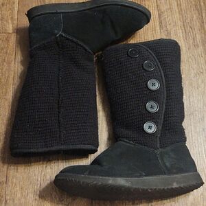 Ugg style lined sweater boots